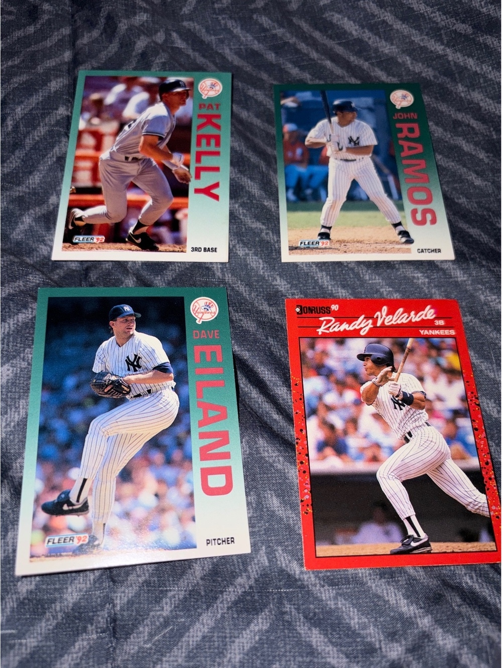 1990-1992 New York Yankees Baseball Card Lot - Pat Kelly, John Ramos, Dave Eilam